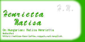 henrietta matisa business card